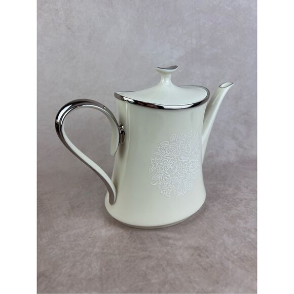 Vintage Lenox Fine China Moonspun Tea Kettle Pot - Picture 6 of 13